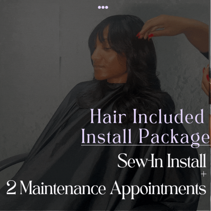 Traditional Sewin w/ Raw Hair Included + 2 Install Maintenance Appointments