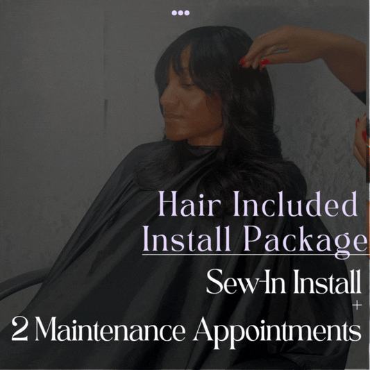 Traditional Sewin w/ Raw Hair Included + 2 Install Maintenance Appointments